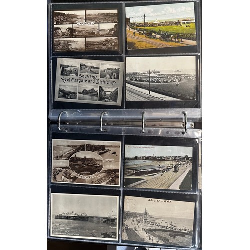 402 - Collection of postcards (216), all sleeved in an album, with good range of topographical cards with ... 