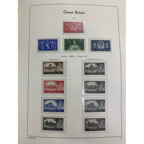 191 - Great Britain, QEII 1953-1979 collection in Hingeless Lighthouse album, to include; 1952-54 set to 1... 