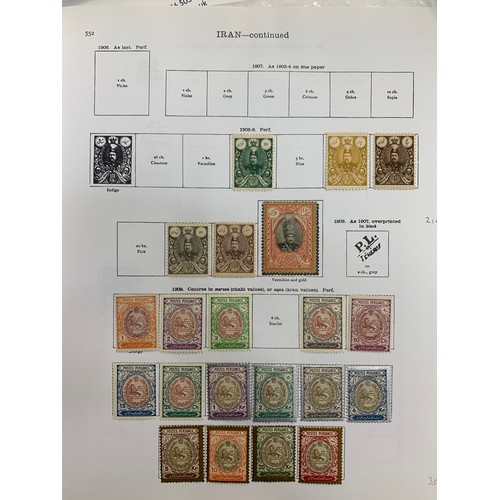 87 - Iran, early to 1930 useful mint collection on loose leaves, to include;  1881-82 vals to 25c M, 1889... 