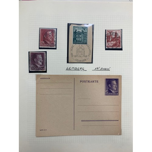 75 - German Occupation of Poland, 1939-45 well presented collection in binder to include; 1944 Hitler’s 5... 