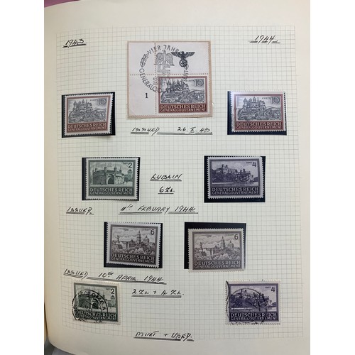 75 - German Occupation of Poland, 1939-45 well presented collection in binder to include; 1944 Hitler’s 5... 