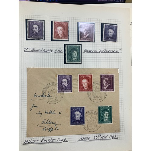 75 - German Occupation of Poland, 1939-45 well presented collection in binder to include; 1944 Hitler’s 5... 