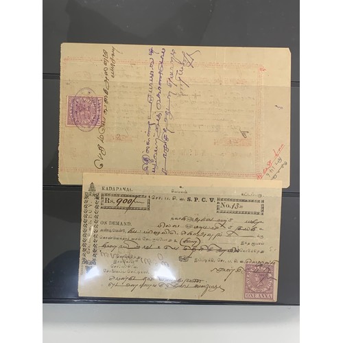 86 - India – Revenues, neatly presented and interesting collection in well-filled binder, including; Cour... 