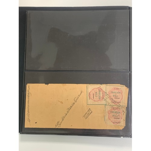 86 - India – Revenues, neatly presented and interesting collection in well-filled binder, including; Cour... 