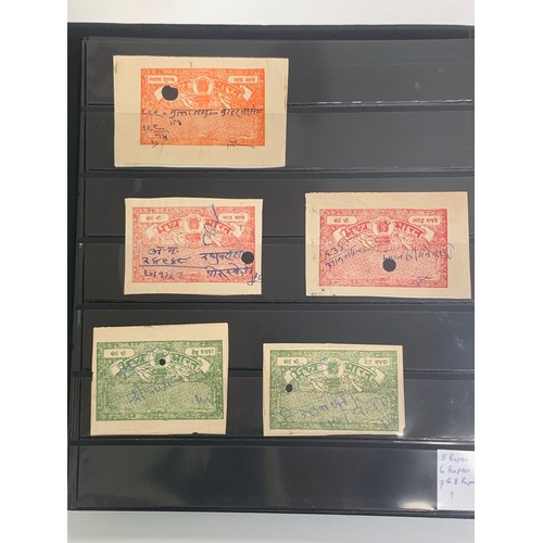 86 - India – Revenues, neatly presented and interesting collection in well-filled binder, including; Cour... 