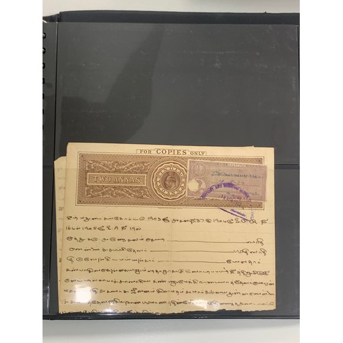 86 - India – Revenues, neatly presented and interesting collection in well-filled binder, including; Cour... 