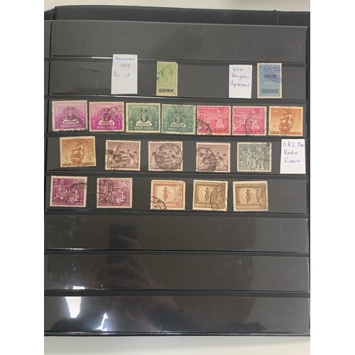 86 - India – Revenues, neatly presented and interesting collection in well-filled binder, including; Cour... 