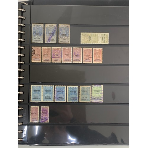 86 - India – Revenues, neatly presented and interesting collection in well-filled binder, including; Cour... 