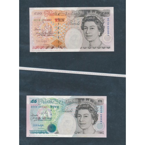 234 - GB Banknotes collection (15) with £50 Kentfield A77 uncirculated, £20 Gill 71L fine, Kentfield CH05 ... 