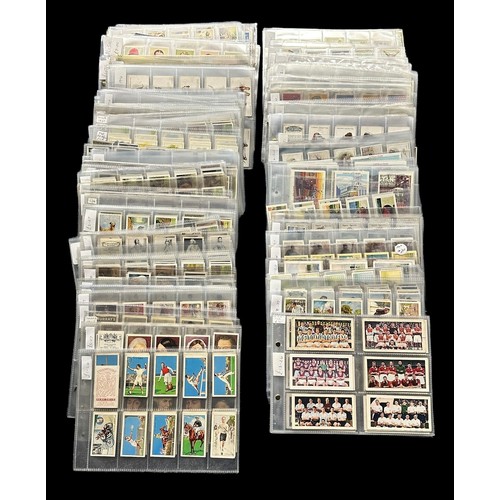 284 - Cigarette cards and trade card collection, all in plastic sleeves, mainly complete sets, with exampl... 