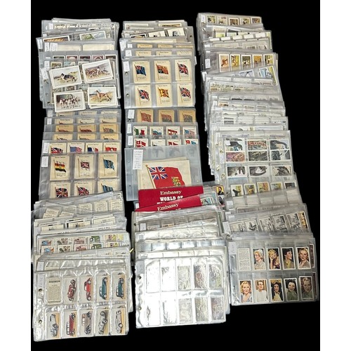 270 - Cigarette card and trade card collection, all in plastic sleeves, mainly complete, with examples by ... 