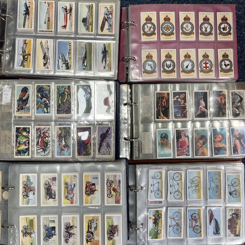 276 - Collection of cigarette cards and trade cards, all in plastic sleeves, in 10 albums, mainly complete... 