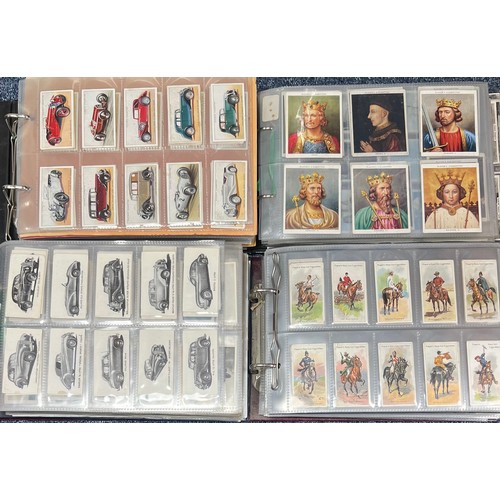 276 - Collection of cigarette cards and trade cards, all in plastic sleeves, in 10 albums, mainly complete... 