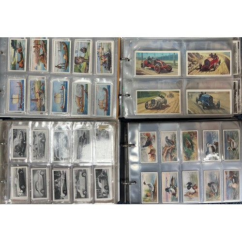 276 - Collection of cigarette cards and trade cards, all in plastic sleeves, in 10 albums, mainly complete... 