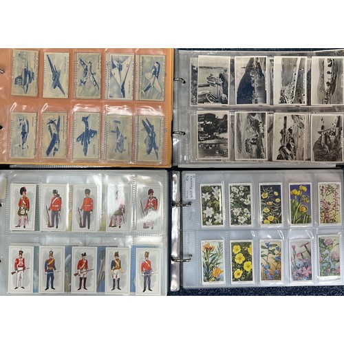 276 - Collection of cigarette cards and trade cards, all in plastic sleeves, in 10 albums, mainly complete... 