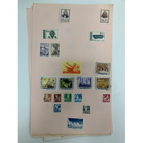 52 - China, useful early to modern collection on loose album leaves to include 1967 18th Anniversary of P... 