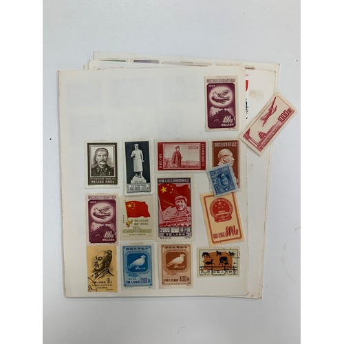 52 - China, useful early to modern collection on loose album leaves to include 1967 18th Anniversary of P... 