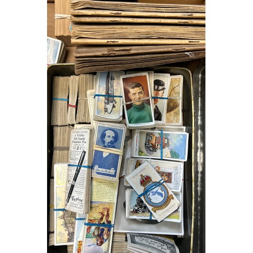 273 - A collection of cigarette cards, in albums and loose, with ranges by Carreras, Cope, Gallaher, Lambe... 