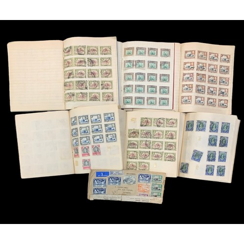 28A - British Commonwealth, duplicated used collection in old exercise books, to include; K.U.T including ... 