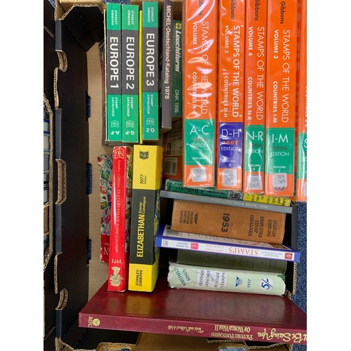 129A - Collection of approx. 50 Philatelic Literature books & Catalogues etc, useful range covering a quant... 