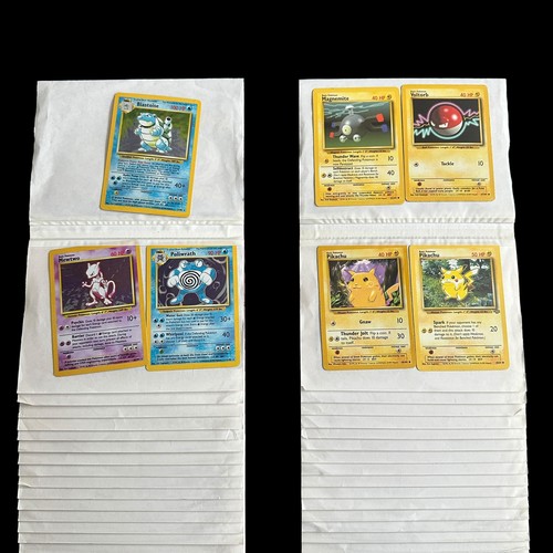 369A - Collection Of 162 Pokemon Cards From Base Set, Fossil, Jungle. Base Set cards include Holo Blastoise... 