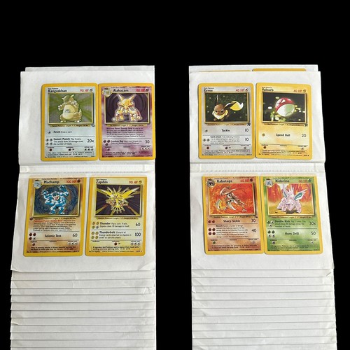 369A - Collection Of 162 Pokemon Cards From Base Set, Fossil, Jungle. Base Set cards include Holo Blastoise... 