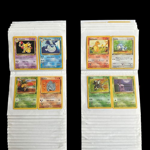 369A - Collection Of 162 Pokemon Cards From Base Set, Fossil, Jungle. Base Set cards include Holo Blastoise... 