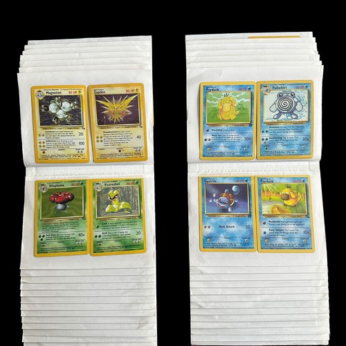 369A - Collection Of 162 Pokemon Cards From Base Set, Fossil, Jungle. Base Set cards include Holo Blastoise... 