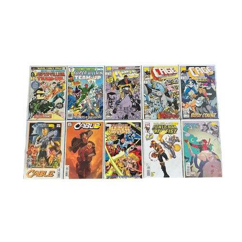 589 - Selection of Marvel Comic Titles to include: Super Villain Team Up 1970s Nos 4, 16: Cage 1990s Nos 1... 