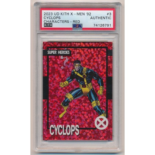 362 - Marvel X-Men Cyclops Kith Holo PSA authenticated card. Card No.3. PSA have identified this as an aut... 