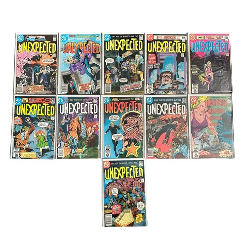 604 - DC Comics Unexpected 1980s Nos 199-201, 203-210, 212-219, 221-222: All 21 comics bagged & boarded, N... 