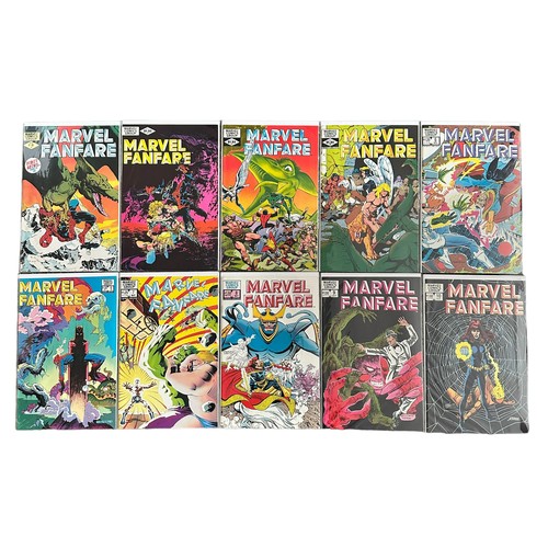 607 - Marvel Comics Marvel Fanfare 1980s Nos 1-18, 21, 33: All 20 comic are bagged & boarded, NM.