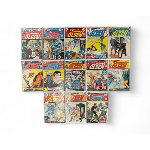 594 - Superman's Pal Jimmy Olsen 1970s nos 151-163: All 13 comics bagged & boarded, NM.