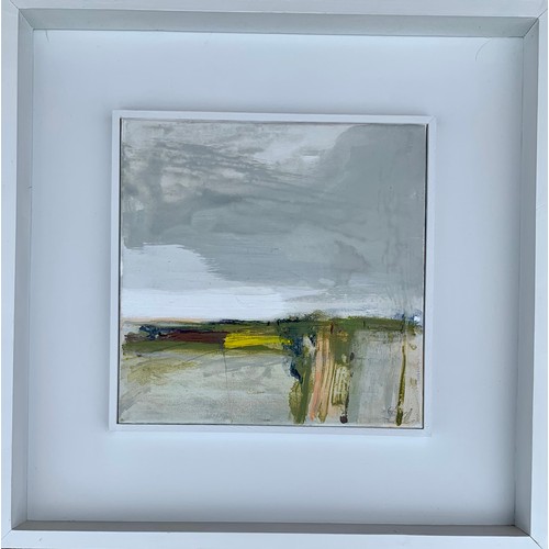 471 - Pair of contemporary indistinctly signed framed artworks, entitled ‘Walk up a field to reach a stile... 