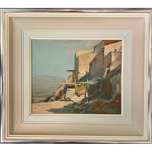 465 - Matt Bruce (British, 1915-2000), oil on board. Signed to lower right, framed. 24cm x 29cm, frame mea... 