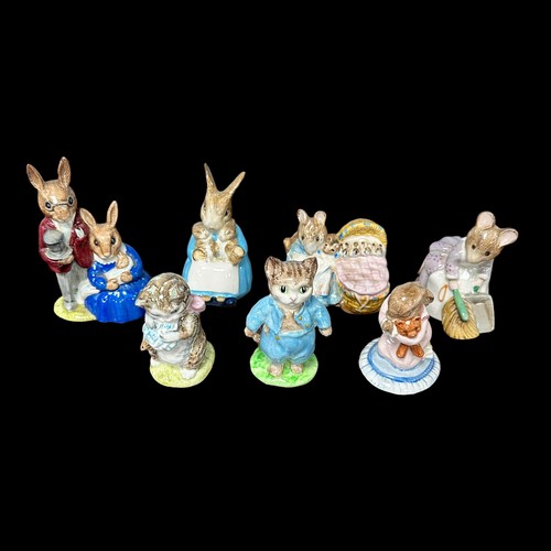 269 - Beatrix Potter, ceramic collection of Beatrix Potter figurines to include; Royal Albert with Hunca M... 