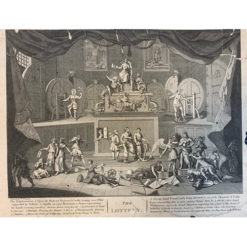 411 - William Hogarth (British, 1697-1764), range of seven 18th Century William Hogarth engraving plates, ... 