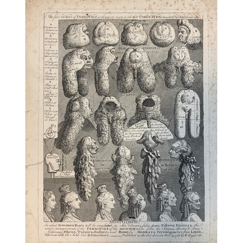 411 - William Hogarth (British, 1697-1764), range of seven 18th Century William Hogarth engraving plates, ... 