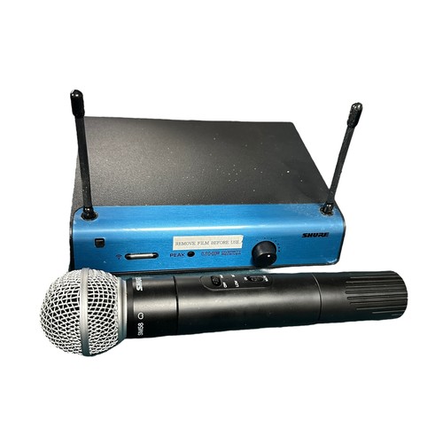 197 - Shure SM58 Wireless Microphone System. In original hard case, with microphone, wireless receiver, XL... 