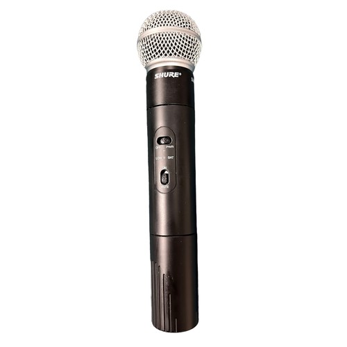 197 - Shure SM58 Wireless Microphone System. In original hard case, with microphone, wireless receiver, XL... 