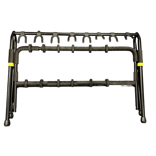 198 - Hercules Guitar Holder Rack. This guitar rack is foldable and can hold up to 8 guitars. In good cond... 