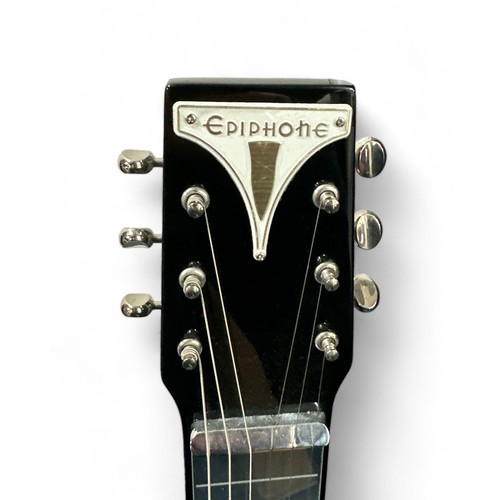 216 - Epiphone Electar Lap Steel in ebony. Comes with original sleeve case. Buyer to collect or arrange th... 