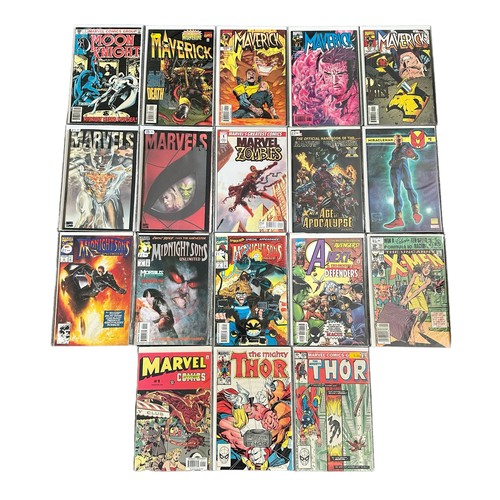 599 - Selection of Marvel Comic Titles to include: Moon knight 1981 No3: Maverick 1997 Nos 1, 7, 8, 9: Mar... 