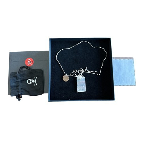 50 - Roger Taylor - Taylored of London sterling silver dog tag set. Hand-made hallmarked sterling silver ... 