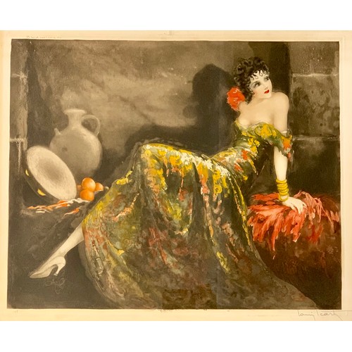 412 - Louis Icart (French, 1888-1950), ‘Gay Senorita Gitane’ original drypoint etching with aquatint signe... 