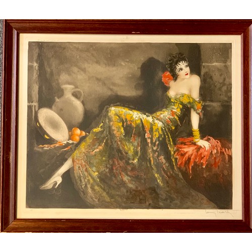 412 - Louis Icart (French, 1888-1950), ‘Gay Senorita Gitane’ original drypoint etching with aquatint signe... 