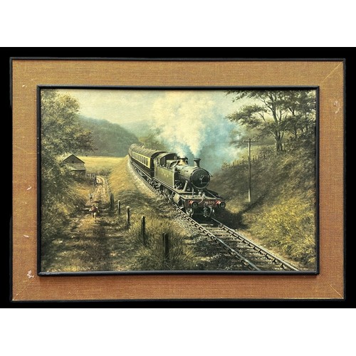 239 - Pair of steam locomotive framed prints, 1) Terence Cuneo 