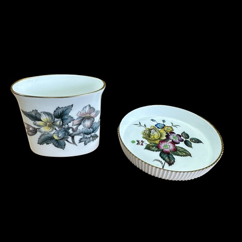 272 - Royal Worcester - thirteen small dishes, small pot plus one hand-painted coaster.