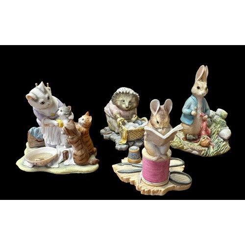 252 - Beatrix Potter Border Fine Arts range of figures, including;  Mrs Tiggywinkle, Squirrel Nutkin, The ... 