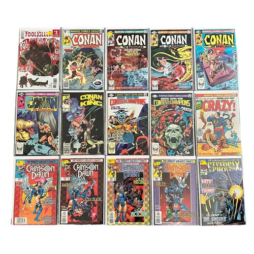 527 - Selection Of Marvel Comic Titles to include: Foolkiller 2016 No1: Conan The Barbarian 1980s Nos 118,... 